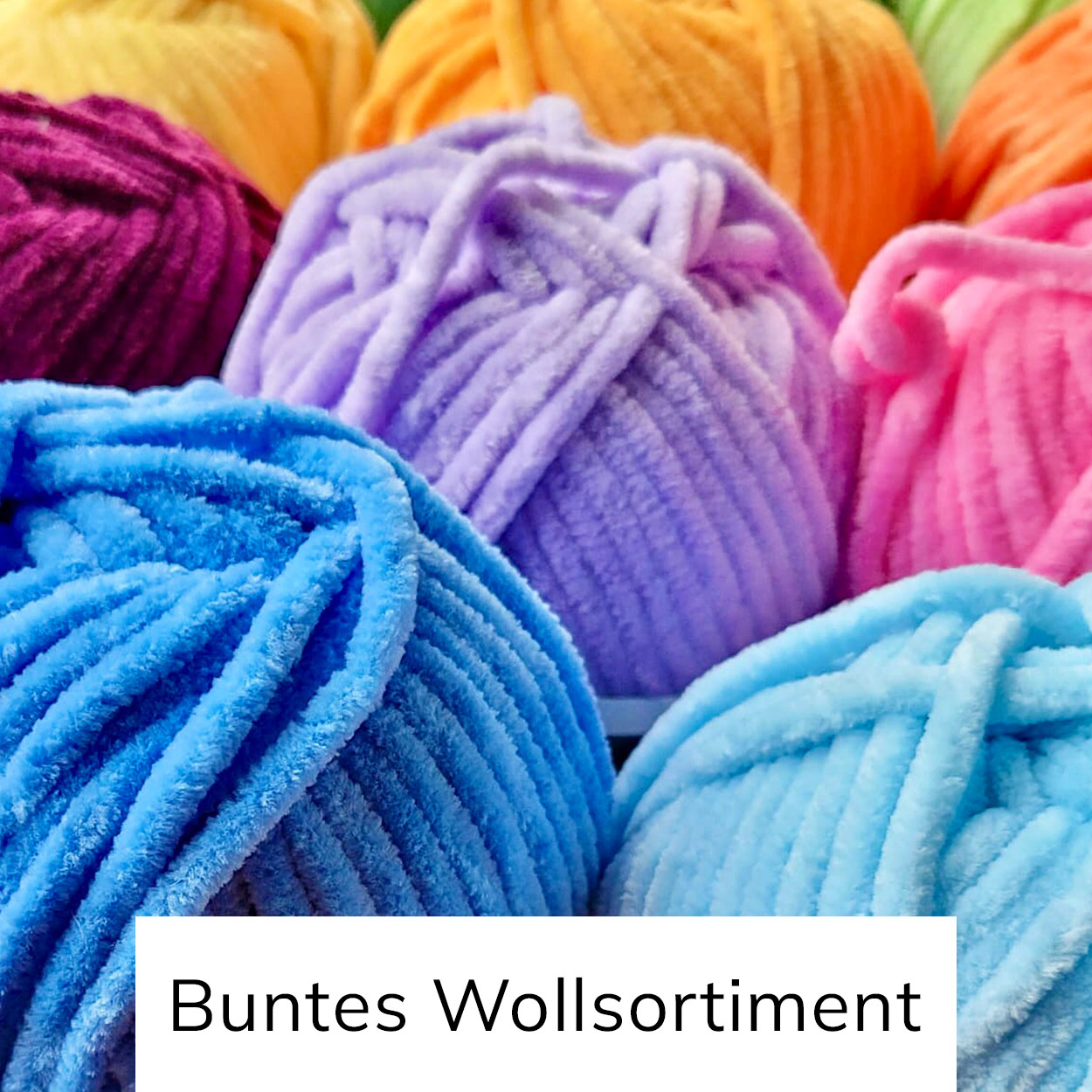 Buntes Wollsortiment von Himalaya Wolle Chenillegarn vom LaNuFaktur Onlineshop für Wolle.